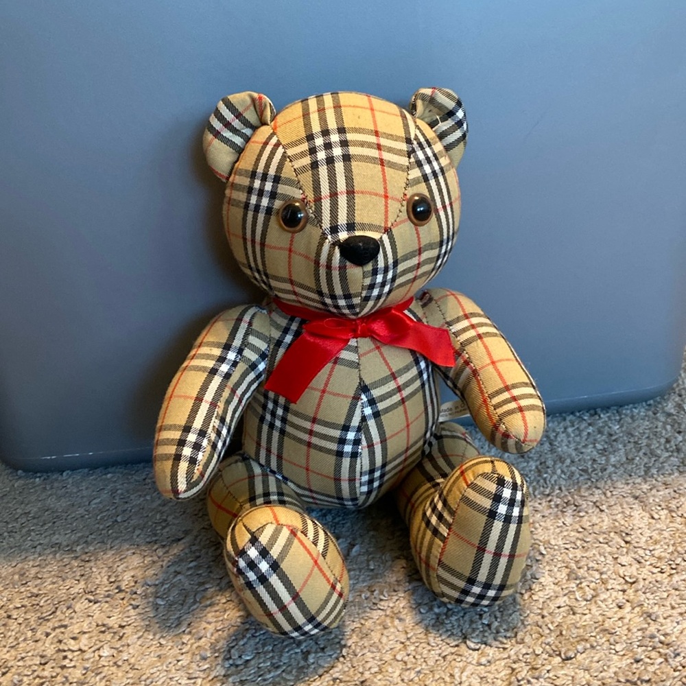 Burberry RARE Nova Check Thomas Bear 🧸Large size Highly Collectible🔥🐻 GUC